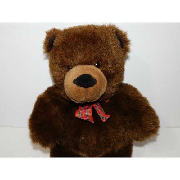 GUND McIntosh MAC The Bear Who Fights Cancer Teddy Plaid Bow 17" Plush Stuffed - Picture 2 of 9